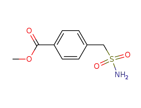 Molecular Structure of 110654-40-5 (Benzoic acid, 4-[(aminosulfonyl)methyl]-, methyl ester)