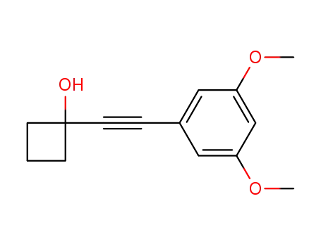 Molecular Structure of 1394173-12-6 (1-((3,5-dimethoxyphenyl)ethynyl)cyclobutanol)