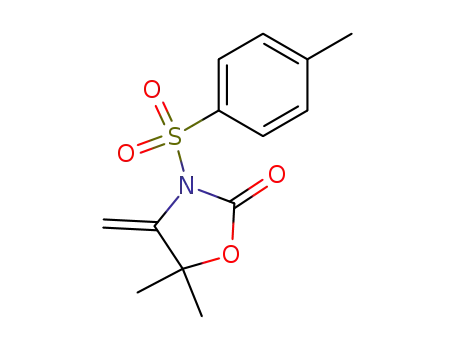 Molecular Structure of 130721-58-3 (2-Oxazolidinone, 5,5-dimethyl-4-methylene-3-[(4-methylphenyl)sulfonyl]-)