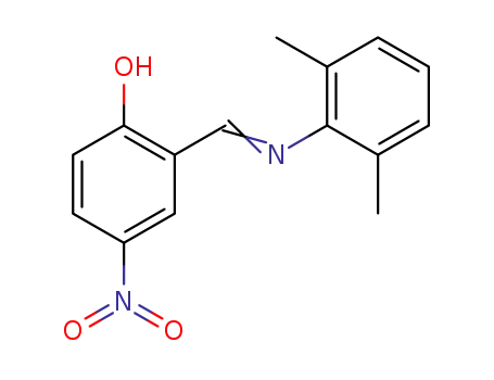 Molecular Structure of 339991-46-7 (2-{[(2,6-dimethylphenyl)imino]methyl}-4-nitrophenol)