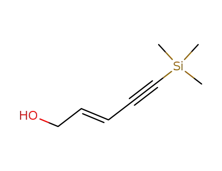 Molecular Structure of 97514-97-1 (TRANS-5-TRIMETHYLSILYL-2-PENTEN-4-YN-1-OL)