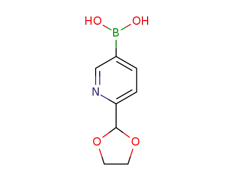Molecular Structure of 1072952-38-5 (2-(1,3-DIOXOLAN-2-YL)PYRIDINE-5-BORONIC ACID)