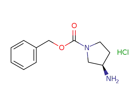 Molecular Structure of 870621-17-3 ((R)-1-Cbz-3-Aminopyrrolidine hydrochloride)