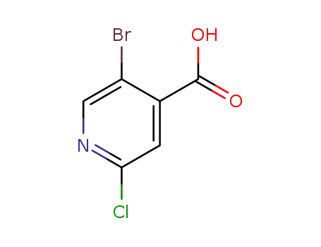 Molecular Structure of 886365-31-7 (5-Bromo-2-chloroisonicotinic acid)