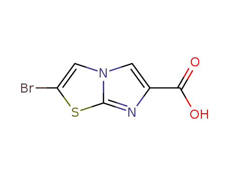 Molecular Structure of 80354-00-3 (2-bromoimidazo[2,1-b]thiazole-6-carboxylic acid)