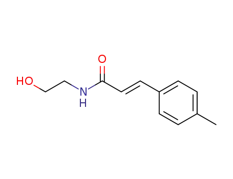 Molecular Structure of 30687-31-1 (N-(2-Hydroxyethyl)-3-(4-methylphenyl)propenamide)