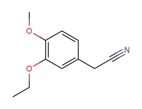 Molecular Structure of 103796-99-2 (3-ETHOXY-4-METHOXYPHENYLACETONITRILE)