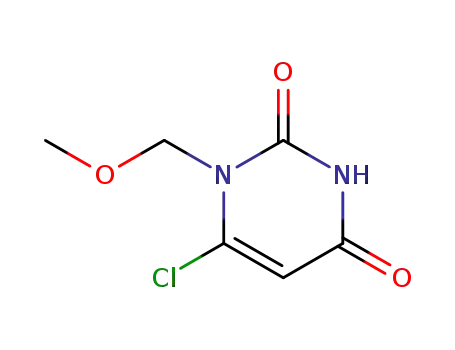 Molecular Structure of 228396-40-5 (1-methoxymethyl-6-chlorouracil)