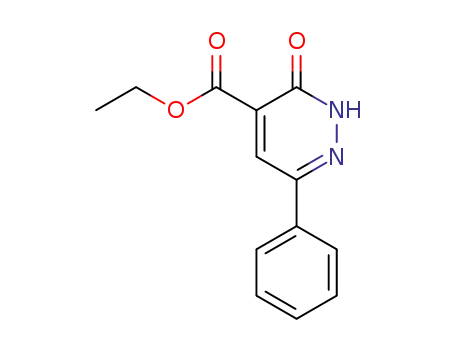 Molecular Structure of 34753-27-0 (6-PHENYL-3(2H)-PYRIDAZINONE-4-CARBOXYLIC ACID ETHYL ESTER)