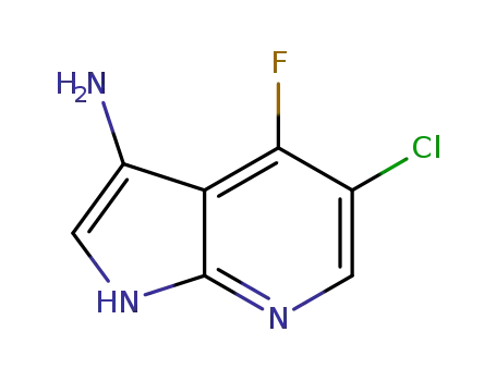 Molecular Structure of 1196507-37-5 (1H-Pyrrolo[2,3-b]pyridin-3-amine, 5-chloro-4-fluoro-)