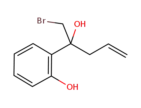 Molecular Structure of 1450629-56-7 (2-(1-bromo-2-hydroxypent-4-en-2-yl)phenol)