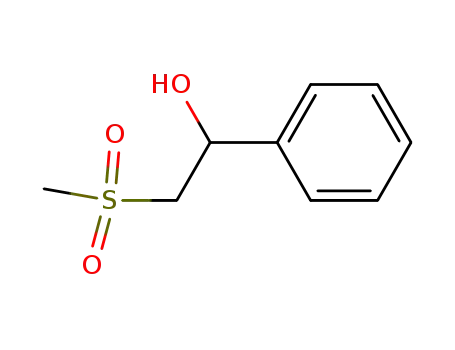 Molecular Structure of 5324-56-1 (2-(methylsulfonyl)-1-phenylethanol)