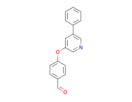 Molecular Structure of 1446754-47-7 (4-((5-phenyl-3-pyridinyl)oxy)benzaldehyde)