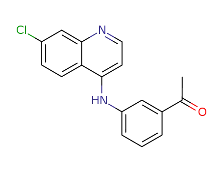 Molecular Structure of 105492-77-1 (3-[(7-chloroquinolin-4-yl)amino]acetophenone)