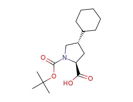 Molecular Structure of 394734-77-1 ((2S,4S)-BOC-4-CYCLOHEXYL-PYRROLIDINE-2-CARBOXYLIC ACID)