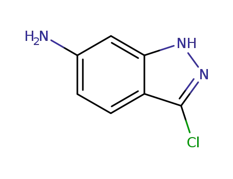 Molecular Structure of 21413-23-0 (6-AMINO-3-CHLORO (1H)INDAZOLE)