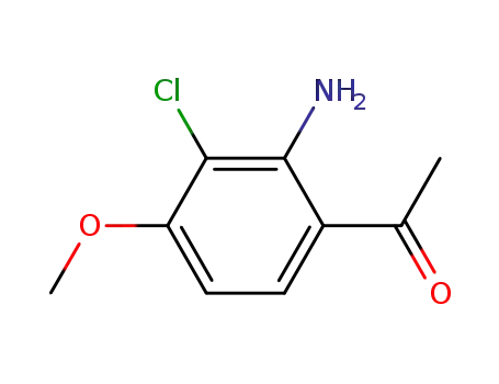 Molecular Structure of 923289-36-5 (Ethanone, 1-(2-amino-3-chloro-4-methoxyphenyl)-)