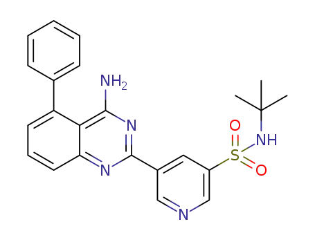 Molecular Structure of 1272356-75-8 (5-(4-amino-5-phenylquinazolin-2-yl)-N-tert-butylpyridine-3-sulfonamide)