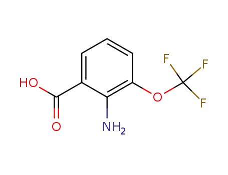Molecular Structure of 561304-41-4 (2-Amino-3-(trifluoromethoxy)benzoic acid)