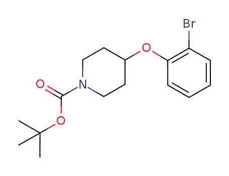 Molecular Structure of 444605-55-4 (tert-butyl4-(2-bromophenoxy)piperidine-1-carboxylate)