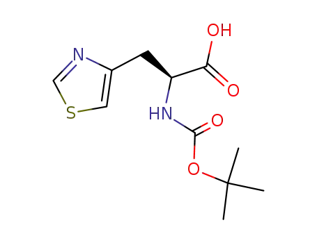 Molecular Structure of 119434-75-2 (BOC-L-4-THIAZOLYLALANINE)