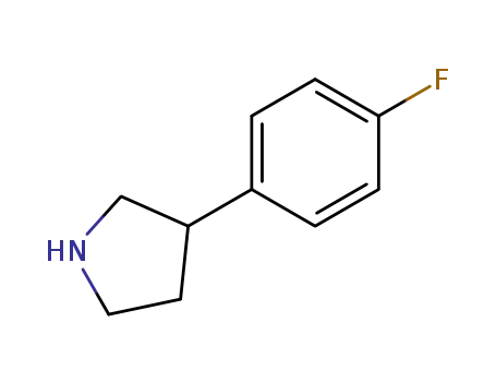 Molecular Structure of 144620-11-1 (3-(4-FLUORO-PHENYL)-PYRROLIDINE)
