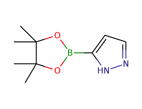 Molecular Structure of 844501-71-9 (3-(4,4,5,5-TETRAMETHYL-1,3,2-DIOXABOROLANE)-PYRAZOLE)