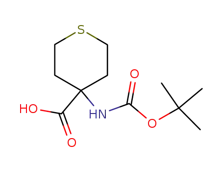 Molecular Structure of 108329-81-3 (4-N-BOC-AMINO-4-CARBOXYTETRAHYDROTHIOPYRAN)