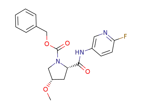 Molecular Structure of 1109790-64-8 ((2S,4S)-benzyl 2-(6-fluoropyridin-3-ylcarbamoyl)-4-methoxypyrrolidine-1-carboxylate)