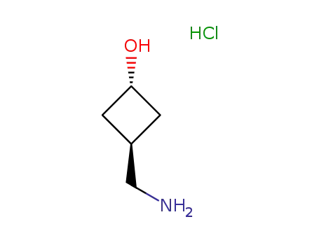 Molecular Structure of 1404365-04-3 (trans-3-(AMinoMethyl)cyclobutanol hydrochloride)