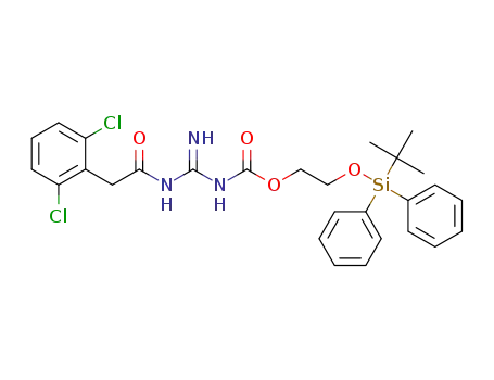 Molecular Structure of 1364788-79-3 (guanfacine [2-(tert-butyl-diphenyl-silanyloxy)-ethyl] carbamate)