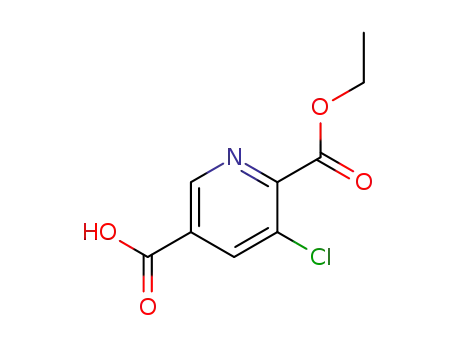 Molecular Structure of 1198475-22-7 (5-Chloro-6-(ethoxycarbonyl)nicotinic acid)