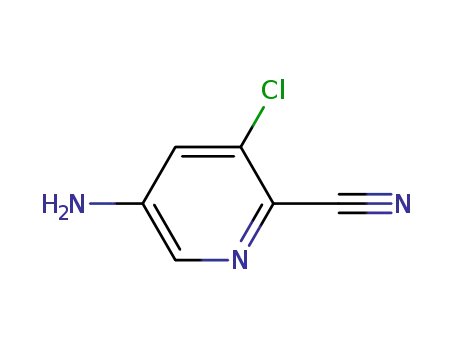 Molecular Structure of 488713-31-1 (2-PYRIDINECARBONITRILE, 5-AMINO-3-CHLORO-)