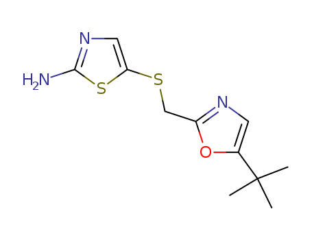 5-{[(5-tert-butyl-1,3-oxazol-2-yl)methyl]sulfanyl}-1,3-thiazol-2-amine