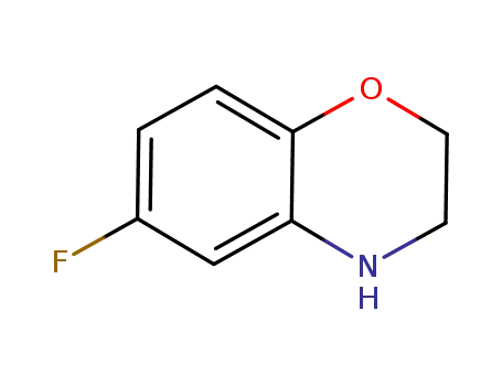 Molecular Structure of 105655-00-3 (6-FLUORO-3,4-DIHYDRO-2H-BENZO[1,4]OXAZINE HYDROCHLORIDE)