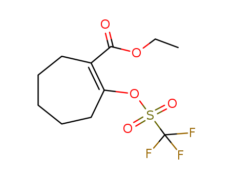 1-Cycloheptene-1-carboxylic acid, 2-[[(trifluoromethyl)sulfonyl]oxy]-, ethyl ester