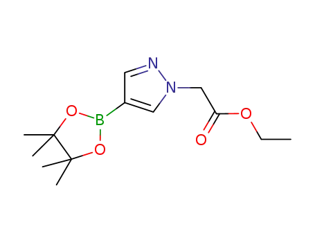 Molecular Structure of 864754-16-5 (1-(ETHOXYCARBONYLMETHYL)-1H-PYRAZOLE-4-BORONIC ACID, PINACOL ESTER)