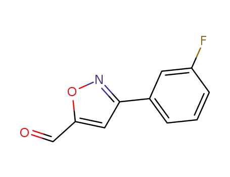 Molecular Structure of 885273-52-9 (3-(3-FLUORO-PHENYL)-ISOXAZOLE-5-CARBALDEHYDE)