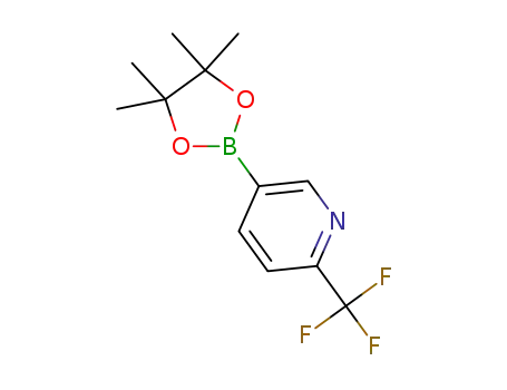Molecular Structure of 1218790-39-6 (5-(4,4,5,5-Tetramethyl-1,3,2-dioxaborolan-2-yl)-2-(trifluoromethyl)pyridine)