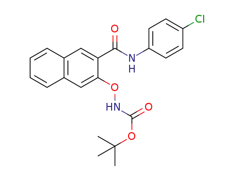 Molecular Structure of 1448026-36-5 (tert-butyl {3-[(4-chlorophenyl)carbamoyl]naphthalen-2-yl}oxycarbamate)