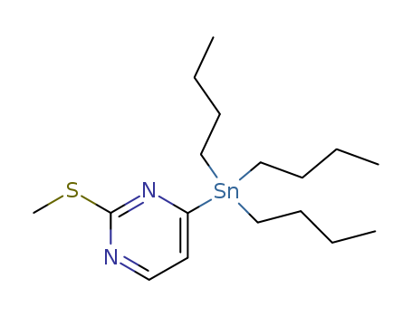 Pyrimidine,2-(methylthio)-4-(tributylstannyl)-