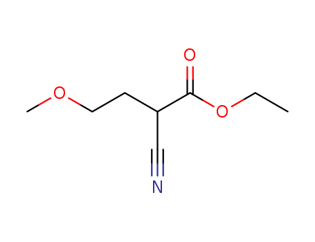 Molecular Structure of 69998-39-6 (Butanoic acid, 2-cyano-4-methoxy-, ethyl ester)