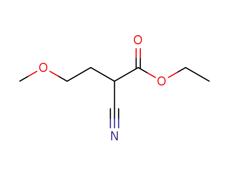 Molecular Structure of 69998-39-6 (Butanoic acid, 2-cyano-4-methoxy-, ethyl ester)