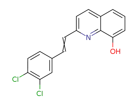 Molecular Structure of 694443-67-9 (2-[2-(3,4-dichlorophenyl)vinyl]quinoline-8-ol)