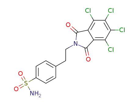 Molecular Structure of 1449762-39-3 (4-(2-(4,5,6,7-tetrachloro-1,3-dioxoisoindolin-2-yl)ethyl)benzenesulphonamide)