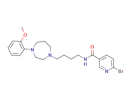 Molecular Structure of 1435685-96-3 (6-bromo-N-[4-[4-(2-methoxyphenyl)-1,4-diazepan-1-yl]butyl]nicotinamide)