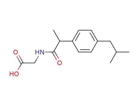 Molecular Structure of 110467-58-8 (Glycine, N-[2-[4-(2-methylpropyl)phenyl]-1-oxopropyl]-)