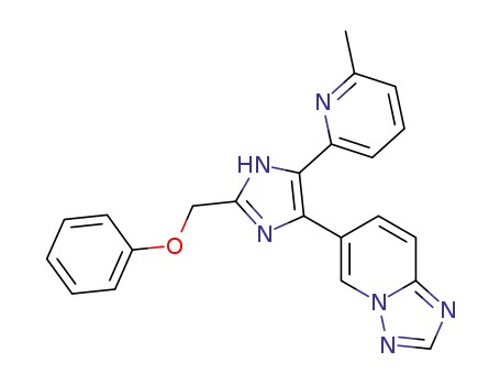 Molecular Structure of 1352609-80-3 (6-(5-(6-methylpyridin-2-yl)-2-(phenoxymethyl)-1H-imidazol-4-yl)-[1,2,4]triazolo[1,5-a]pyridine)