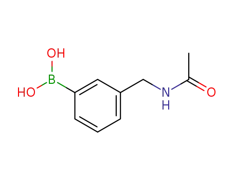 Molecular Structure of 850568-42-2 ((3-ACETAMIDOMETHYL)BENZENEBORONIC ACID)