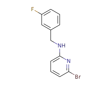 Molecular Structure of 1263374-07-7 (2-PyridinaMine, 6-broMo-N-[(3-fluorophenyl)Methyl]-)